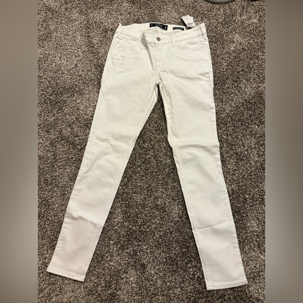 NWT hollister white Jeans low rise size 7R 28 waist new with tags